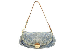 Louis Vuitton Shoulder Bag Pleaty Blue Denim